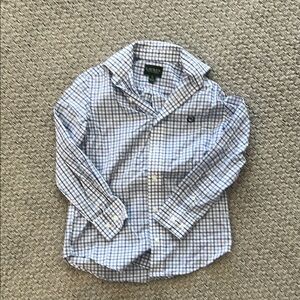 Ralph Lauren Blue Checkered Button Down Shirt